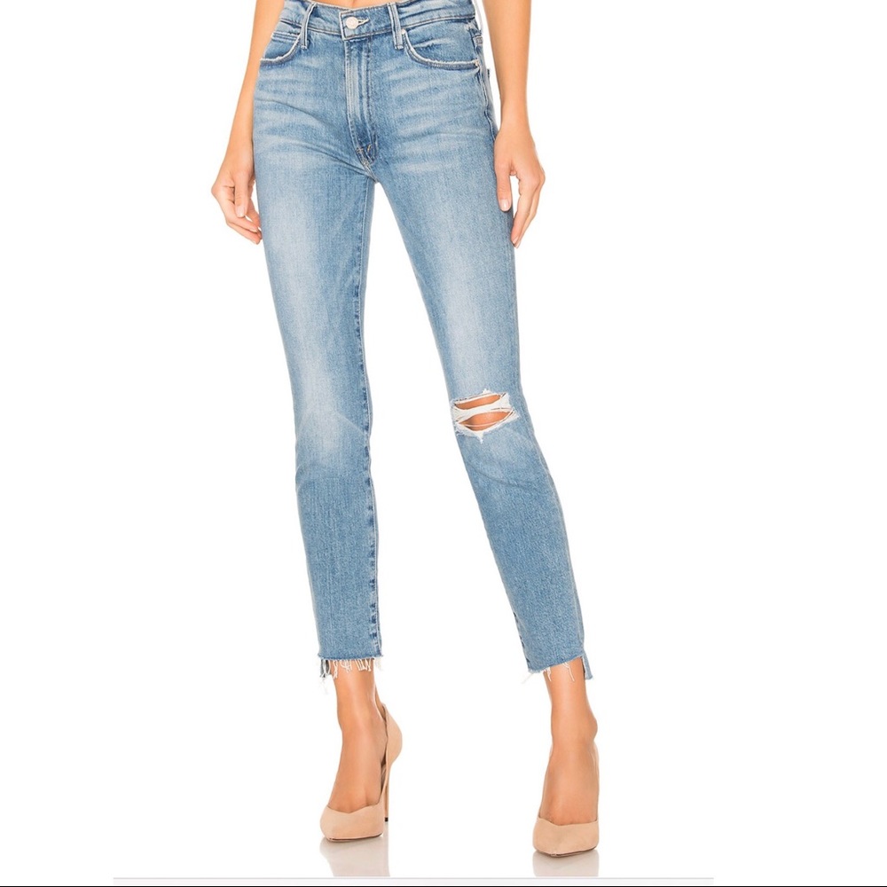 Mother High Rise Distressed Stunner Jeans 27
